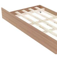 Cama Solteiro Com Auxiliar Cm8006 Cm8008 Qt8 Amendoa Branco Tecno Mobili Amendoa Branco - 2