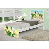 Cama Solteiro Adesivada Casal Dinossauros Com Colchão - 1