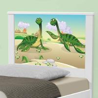Cama Solteiro Adesivada Casal Dinossauros Com Colchão - 4