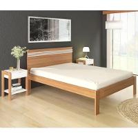Cama Casal Cm8009 E 02 Mesas De Cabeceira Az1016 Qt10 Amendoa Branco Tecno Mobili Amendoa Branco - 1