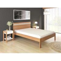 Cama Casal Cm8009 E 02 Mesas De Cabeceira Az1016 Qt10 Amendoa Branco Tecno Mobili Amendoa Branco - 2