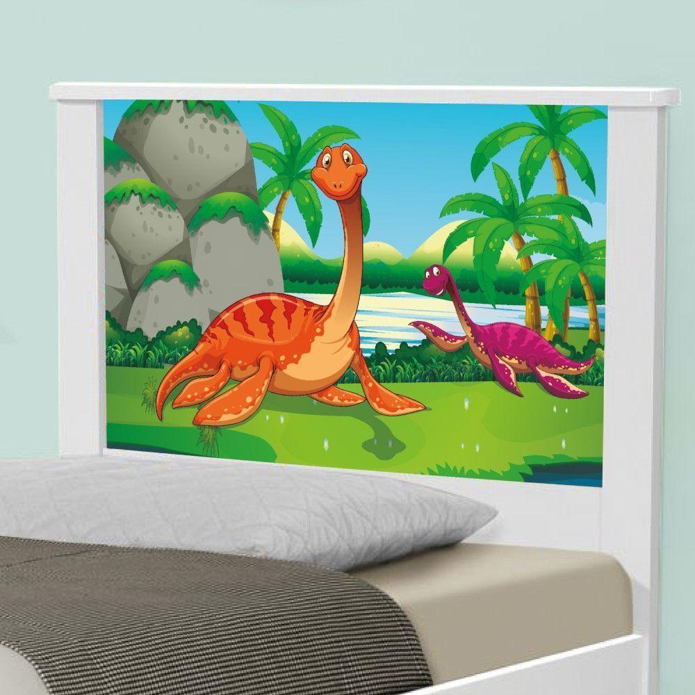 Cama Solteiro Adesivada Dinossauros No Lago Com Colchão - 3