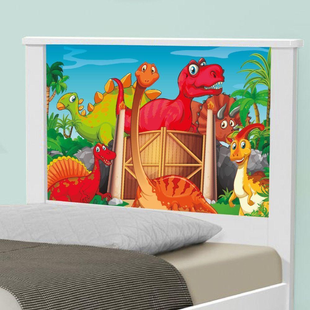 Cama Solteiro Adesivada Terra Dos Dinossauros Com Colchão - 8