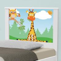 Cama Solteiro Adesivada Safari Girafa Com Colchão - 3