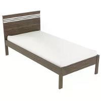 Cama Solteiro Cm8010 Nogal Branco Tecno Mobili Nogal Branco - 1