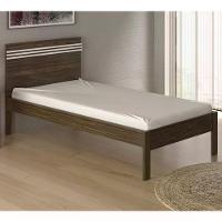 Cama Solteiro Cm8010 Nogal Branco Tecno Mobili Nogal Branco - 8