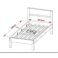 Cama Solteiro Com Auxiliar Cm8004 Cm8008 Qt7 Amendoa Branco Tecno Mobili Amendoa Branco - 5