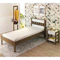 Quarto Solteiro 3 Peças Cm8006 Az1016 Az1019 Qt4 Nogal Branco Tecno Mobili Nogal Branco - 10