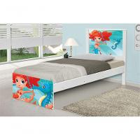 Cama Solteiro Sereia Ruiva Com Colchão - 1