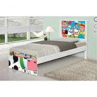 Cama Solteiro Adesivada Fazendinha Feliz Com Colchão - 1
