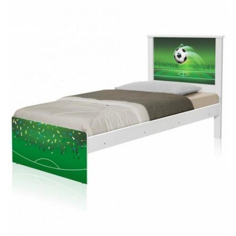 Cama Solteiro Adesivada Copa Futebol Com Colchão - 3