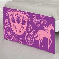 Cama Solteiro Adesivada Carruagem Princesa Com Colchão