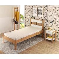 Quarto Solteiro 3 Peças Cm8006 Az1016 Az1019 Qt4 Amendoa Branco Tecno Mobili Amendoa Branco - 2