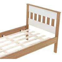 Quarto Solteiro 3 Peças Cm8006 Az1016 Az1019 Qt4 Amendoa Branco Tecno Mobili Amendoa Branco - 3