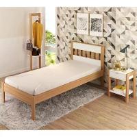 Quarto Solteiro 3 Peças Cm8006 Az1016 Az1019 Qt4 Amendoa Branco Tecno Mobili Amendoa Branco - 10