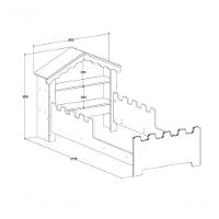 Cama Solteiro Princesa Com Colchão Branco/Rosa- Vitamov - 3