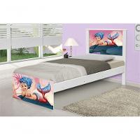 Cama Solteiro Adesivada Sereia Nas Pedras Com Colchão - 1