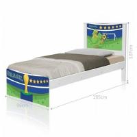 Cama Solteiro Adesivada Copa Do Mundo Brasil Com Colchão - 5