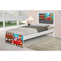 Cama Solteiro Adesivada Bombeiro - 1