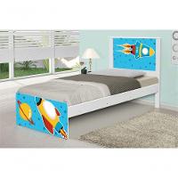 Cama Solteiro Foguete Espacial Com Colchão - 1