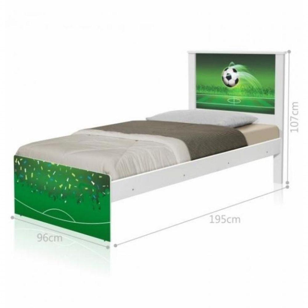 Cama Solteiro Adesivada Copa Futebol Com Colchão - 2