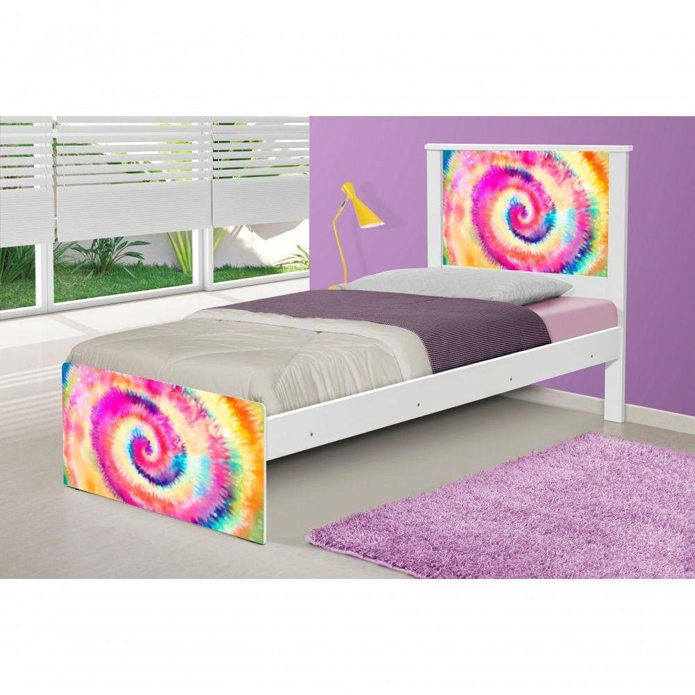 Cama Solteiro Adesivada Tie Dye Com Colchão - 2