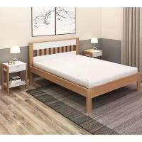 Cama Casal Cm8007 E 02 Mesas De Cabeceira Az1016 Qt6 Amendoa Branco Tecno Mobili Amendoa Branco - 3