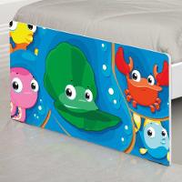 Cama Solteiro Adesivada Fundo Do Mar Peixinhos Com Colchão