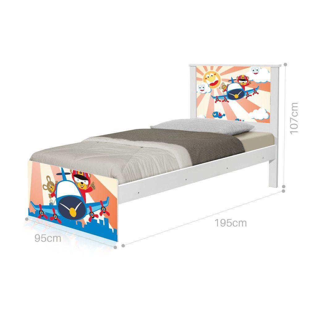 Cama Solteiro Adesivada Patrulha Ursinhos Com Colchão - 4