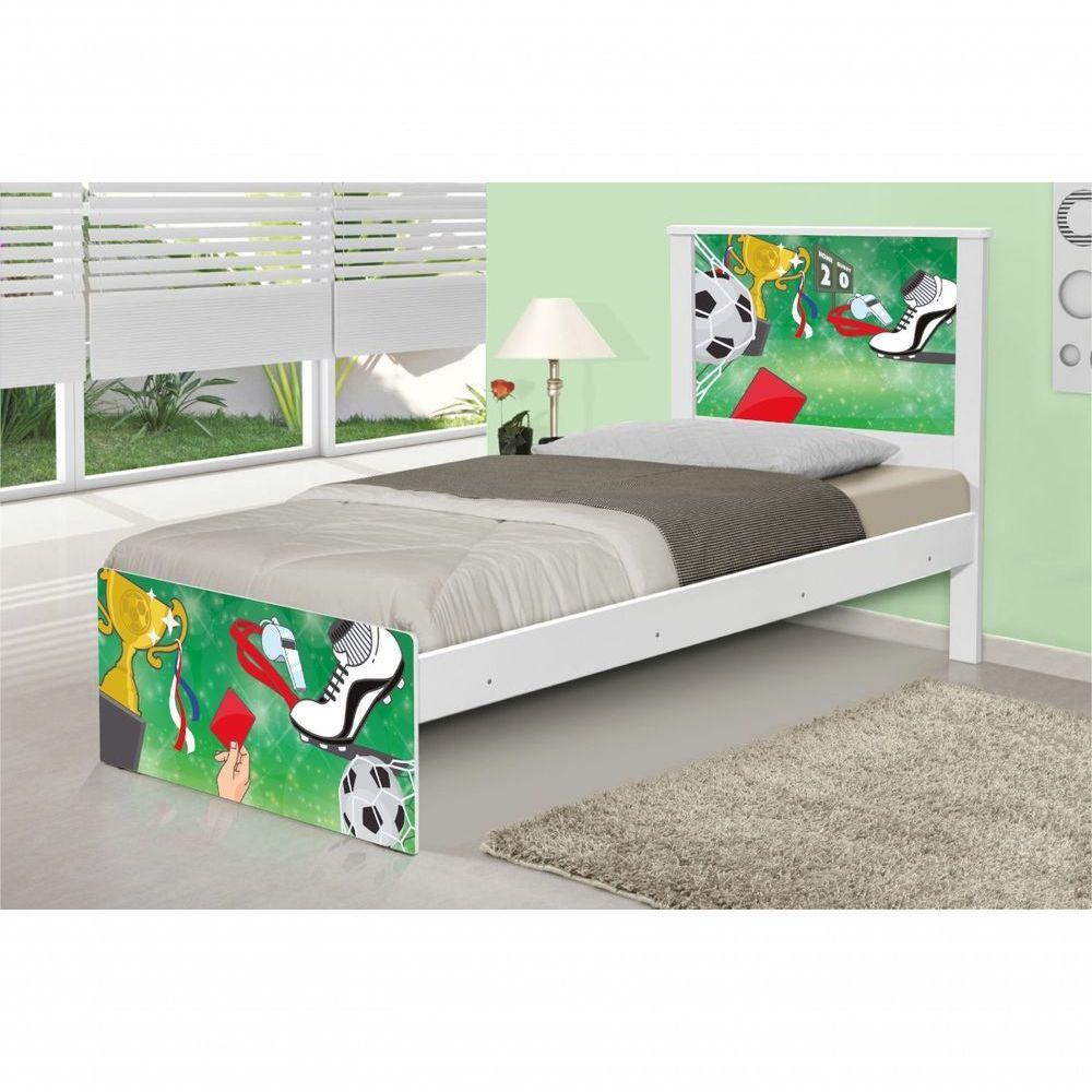 Cama Solteiro Futebol Placar Com Colchão - 1