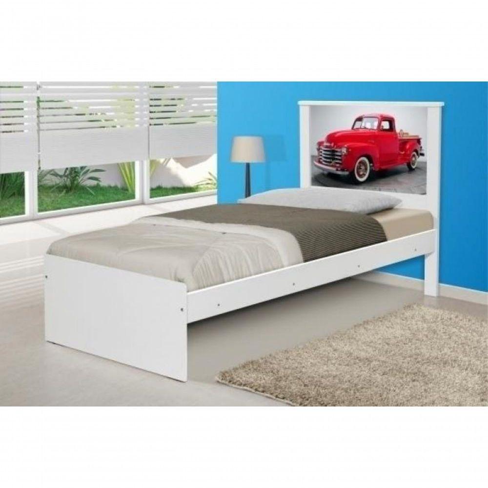 Cama Solteiro Carro Classic Red Com Colchão - 1