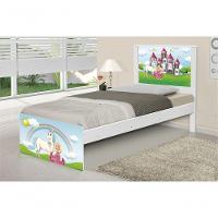 Cama Solteiro Adesivada Princesa Encantada Com Colchão - 1