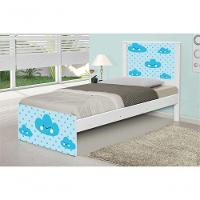 Cama Solteiro Nuvem Menino Com Colchão - 1