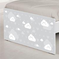 Cama Solteiro Barcelona Nuvem Cinza Menino E Menina - 2