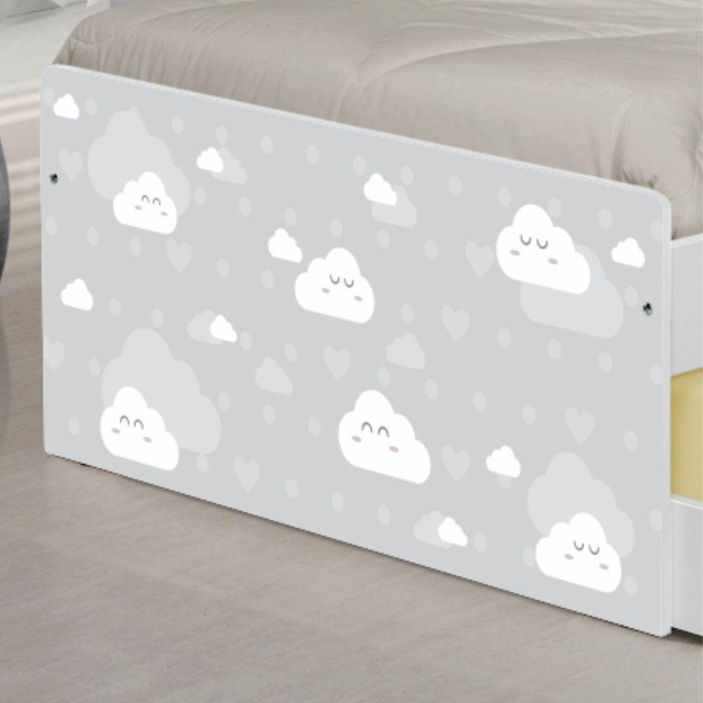 Cama Nuvem Cinza Menino E Menina Auxiliar E Colchão - 3