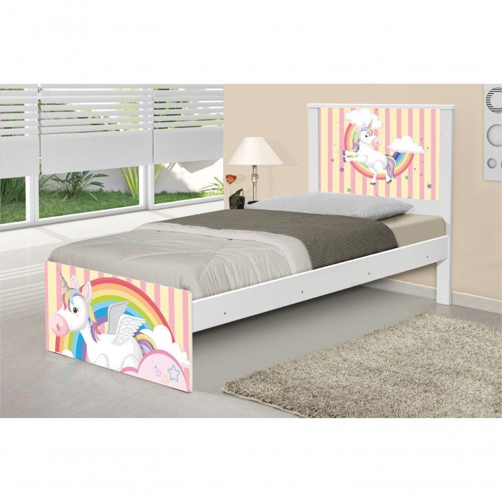 Cama Solteiro Unicórnio Meigo Com Colchão - 1