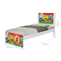 Cama Solteiro Futebol Meninos Com Colchão - 7