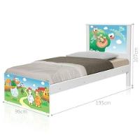 Cama Solteiro Adesivada Fazendinha Com Colchão - 2