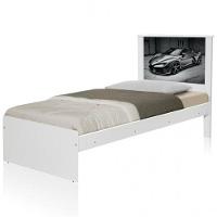 Cama Solteiro Carro Sport Chumbo Com Colchão - 2