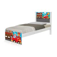 Cama Solteiro Adesivada Bombeiro Com Colchão - 5