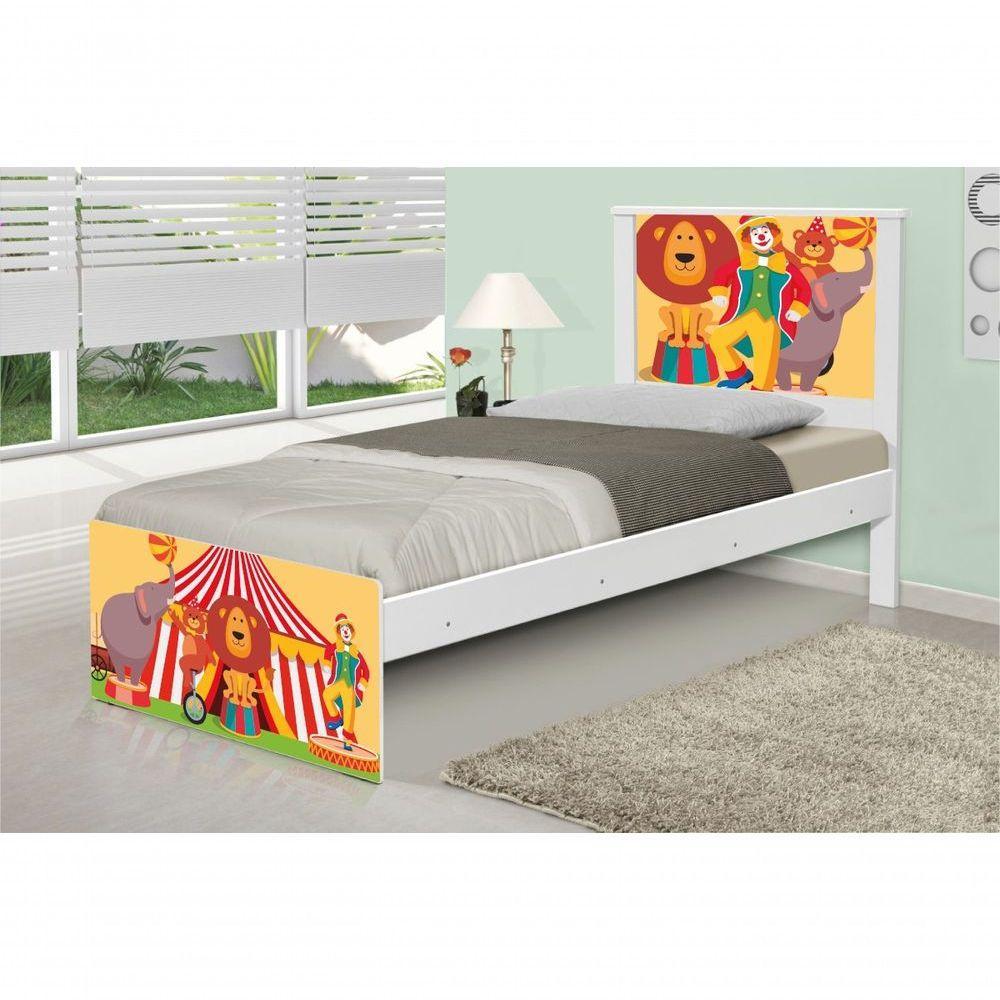 Cama Solteiro Palhaço Circo Com Colchão - 1