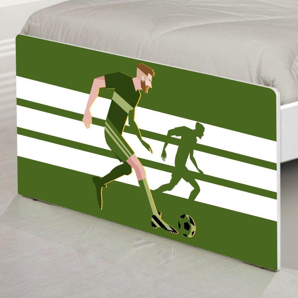 Cama Solteiro Futebol Jogador Com Colchão - 2