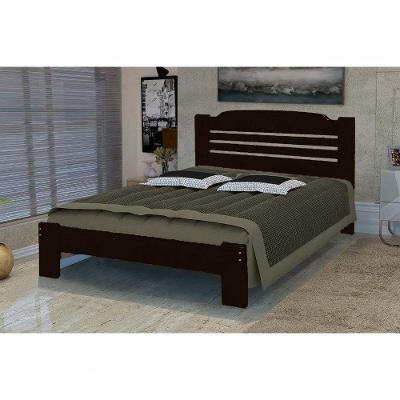 Cama De Solteiro Valência De Madeira Angelim Tabaco