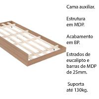 Cama Auxiliar Mdp Cm8008 Amendoa - Gran Belo - 6