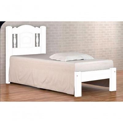 Cama Solteirão Atenas De Madeira Angelim Branco