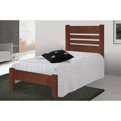 Cama Solteirão Moscou De Madeira Angelim Castanho