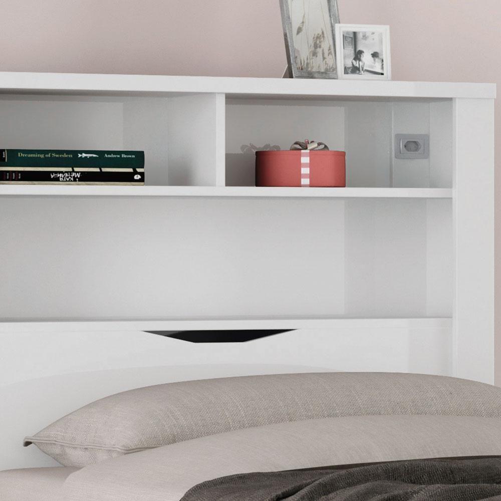 Bicama Solteiro C/Baú/Nicho Invicta Santos Andirá Branco - 2