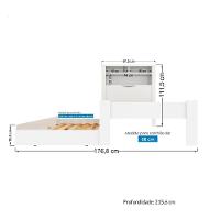 Bicama Solteiro C/Baú/Nicho Invicta Santos Andirá Branco - 5