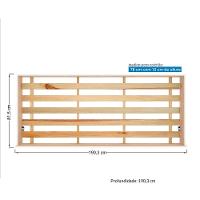 Bicama Solteiro C/Baú/Nicho Invicta Santos Andirá Branco - 6