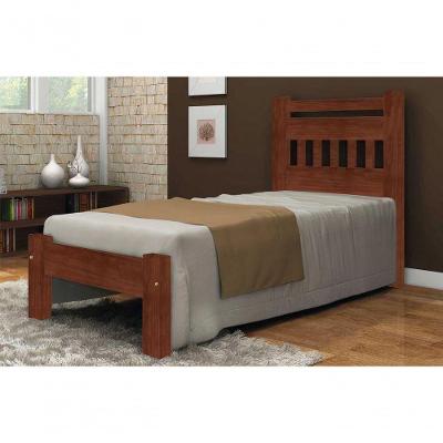 Cama Solteirão Mônaco De Madeira Angelim Castanho